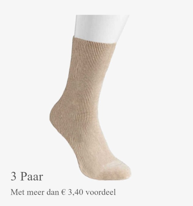 BestSilver diabetische sok zandkleur